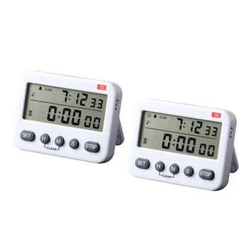 

YS-218 Digital Timer 100 Hour Dual Count Down and Up Kitchen Timer LCD Display 27RF