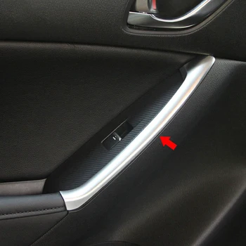 

For Mazda CX-5 CX5 2012 2013 2014 2015 2016 ABS Matte Interior Rear Door Armrest Handle Cover Trim Car styling Accessory 2pcs