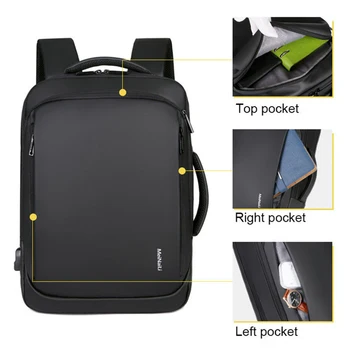

Laptop Backpack Mens Male Backpacks Business Notebook Mochila Waterproof Back Pack USB Charging Bags Travel Bagpack 2019