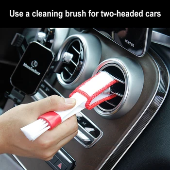 

Portable 2 In 1 Car Air-Conditioner Outlet Cleaning Multi-purpose Dust Brush Double Slider Window Car Cleaning Brush Car Wash