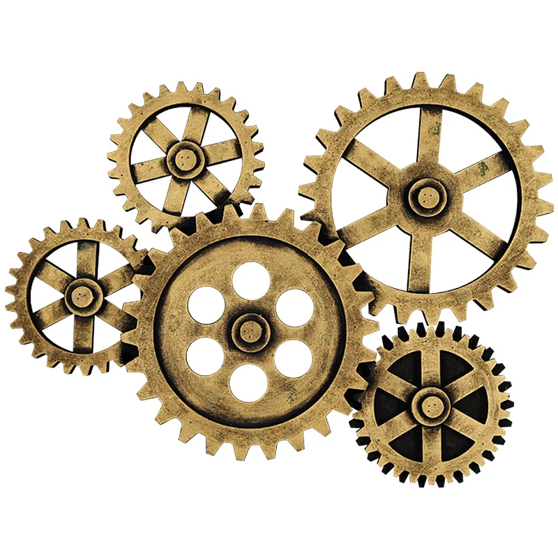 Retro Industrial Style Gear Wall Decor Bar Restaurant Living Room