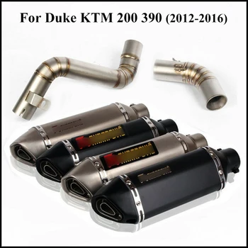 

For 2012-2016 Duke KTM 200 390 Motorcycle Whole Set Pipe Exhaust System Modified Dirt Bike Mid Connect Tube Silencer Muffler Tip