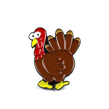 

12pcs Christmas turkey Pin Enamel cute chicken Brooch Backpack Bag Jeans Clothes Badge Lapel Pins and brooches fashion Jewelry