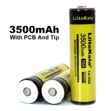 LiitoKala Lii-35S 18650 pil 3.7V lityum iyon 3500mAh lityum pil için uygun el feneri PCB koruma