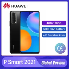 Huawei P Smart 2021 Smart Phone 5000mAh Battery 6.67-Inch Frameless Screen Celular 48MP Quad Camera Fingerprint Recognition