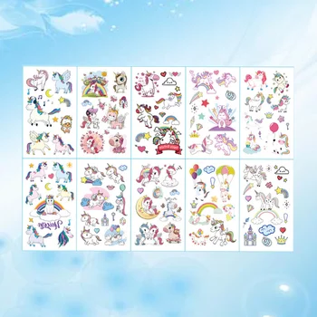

20 Sheets Tattoo Stickers Cartoon Stickers Kids Decals Easter Stickers Cute Pasters Temporary Tattoos for Girls Kids Party