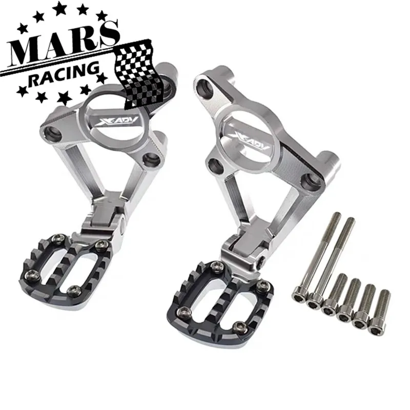 For HONDA XADV X-adv 750 XADV750 2018 2019 2020 Motorcycle Aluminum Alloy Rear Pedal Foot Stand Folding Footrests Passenger Foot