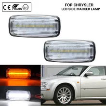 Feu de Position pour Chrysler 200 300, 2 pièces, lentille transparente, feu latéral avant, clignotant, lumière LED, pour Sebring ville et pays