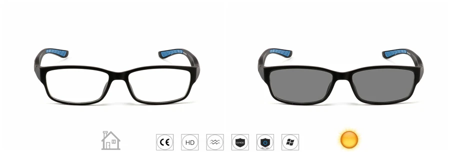Дизайн фотохромные очки для чтения Для мужчин очки при дальнозоркости очки обесцвечивание с диоптриями 1,0 1,25 1,50 1,75 2,0 2,50