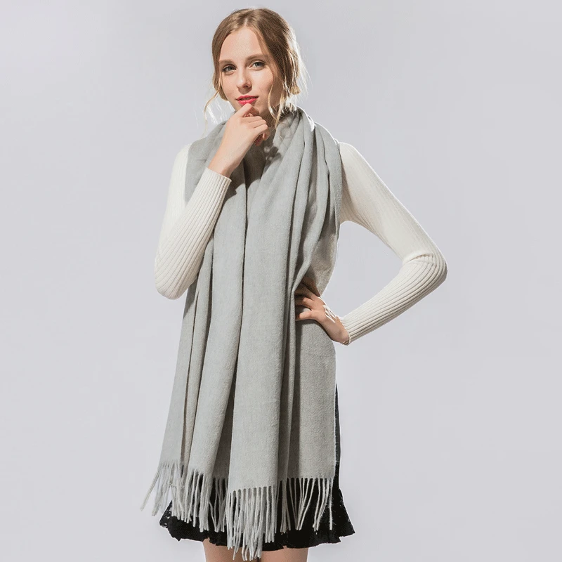 Wool Wraps Striped New Fashion Cashmere Scarves With Tassel Women Warm Winter Pashmina Thick Warm Wool Shawl Wrap Hot Sale - Цвет: c11
