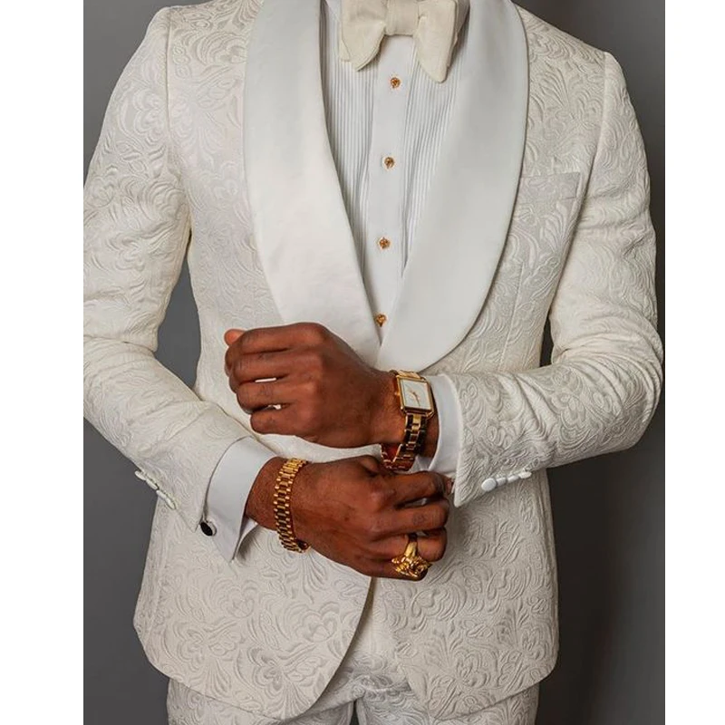 2020-New-Style-Groomsmen-IVory-Pattern-Groom-Tuxedos-Shawl-SAtin-Lapel-Men-Suits-2-Pieces-Wedding