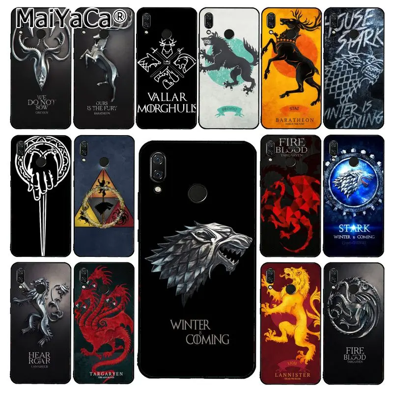 

MaiYaCa Valar Morghulis logo Game Thrones Phone Case for Xiaomi Redmi4X 6A S2 Go Redmi 5 5Plus Note4 Note5 7 Note6Pro