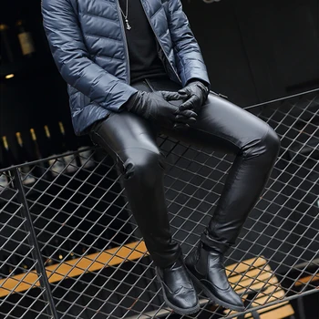 leather shiny trousers