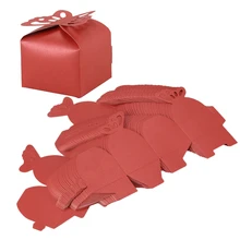 50 шт бабочка подарок конфеты коробки торт стиль для свадебной вечеринки красный