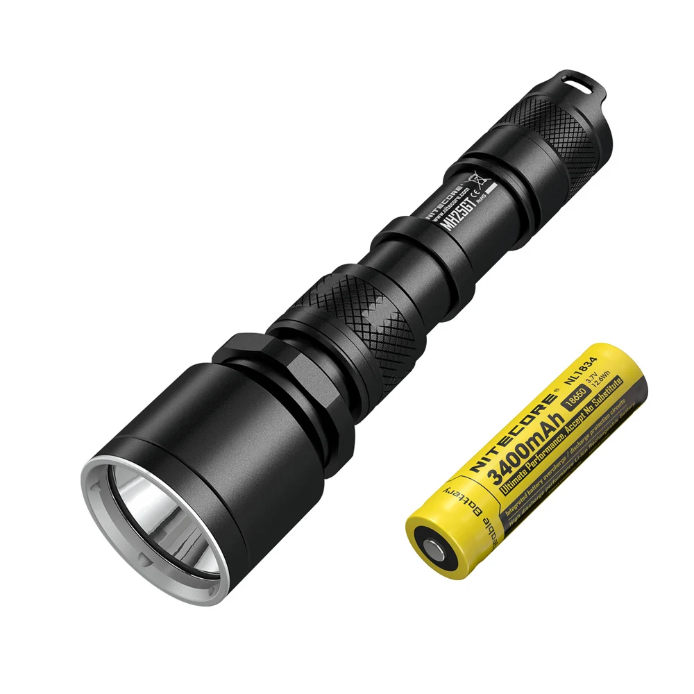 MH25GT NL1834 NITECORE MH25GT тактический фонарик USB Непосредственно Зарядка CREE XP-L HI V3 max 1000LM луч бросок 452 м Открытый спортивный факел - Испускаемый цвет: MH25GT NL1834