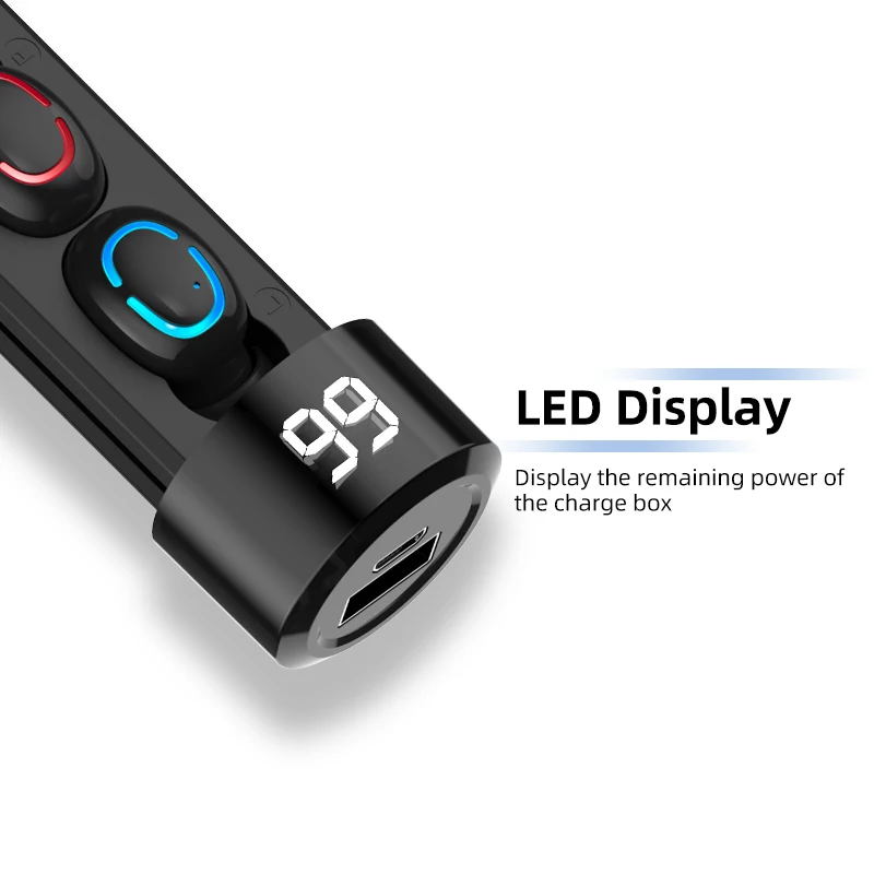 ANKNDO Q67 TWS Bluetooth наушники мини беспроводные наушники 3d стерео бас Музыка гарнитура спортивные наушники Powerbank для Iphone Xiaomi