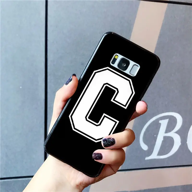 MaiYaCa S O C 9 7 счастливый номер и черная буква чехол для телефона Samsung Galaxy S10 S10E S6 S7 S8 S9