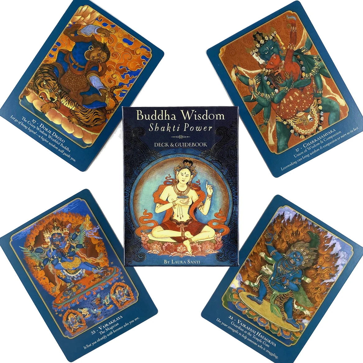 Buddha Wisdom Shakti Power Oracle Card Leisure Party Table Game High Quality Fortune-telling Prophecy Tarot Deck With Guide Book | Спорт и