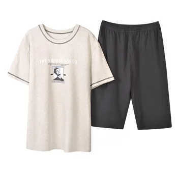 

New Multi Style Nightwear Men Pajamas Short Sleeve Male Thin Pajama Set Full Cotton Sleepwear Suit Homewear 3XL Leisure Outwear