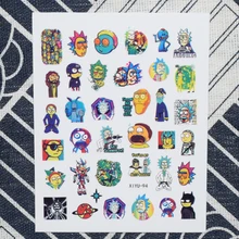 

10PCS Japanese Funny Avatar DIY Cartoon Letter Nail Art Sticker 3D Character Self-adhesive Nail Decoration Decal