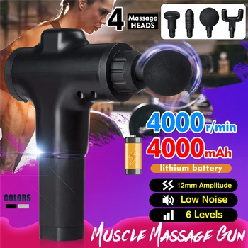 

4200r/min 6speed Adjustment Massage Therapy Gun Deep Muscle Issue Relaxtion Pain Relief 3hours Stand By Massger Gym Health Care
