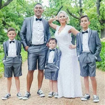 

Summer Wedding Suit With Short Pants Costume Homme Terno Groom Tuxedos Men Suits Blazer 2 pieces (Jacket+Pants+Tie)