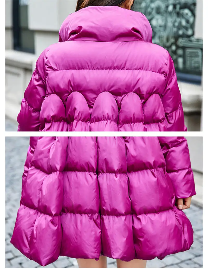 Зимняя куртка женская парка на подкладке, свободный пуховик с высоким воротником, хлопковое пальто, женская теплая Толстая черная зимняя куртка Q1866
