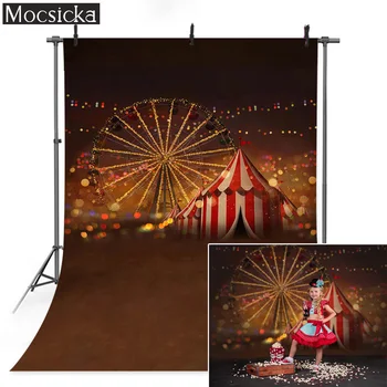 

Circus Carnival Party Background Decoration Bokeh Glitter Circus Ferris Wheel Birthday Portait Backdrop Photography Photo Studio