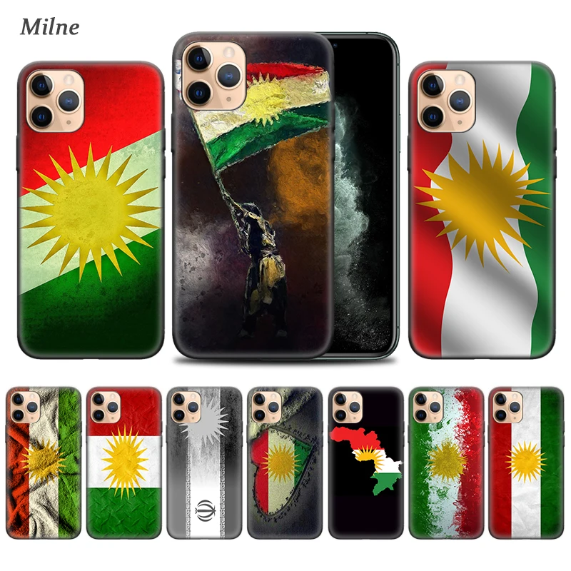 

Kurdistan Flag Cases for Apple iphone 11 Pro XS Max XR X 7 8 6 6S Plus 5 5S SE 5C Black Soft Tampa Phone Cover Coque
