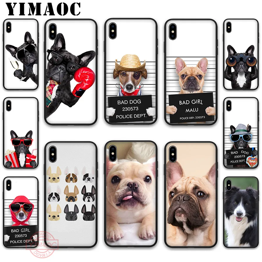 Мягкий силиконовый чехол YIMAOC с изображением животных бульдога для Apple iPhone 5 5S SE 6 6S