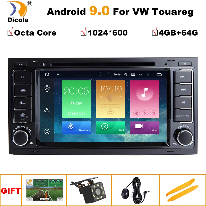 4G+64G 7\ IPS Android 9 Support 4G car multimedia player for VW Touareg Multivan T5 (2004-2011) car dvd player gps navi
