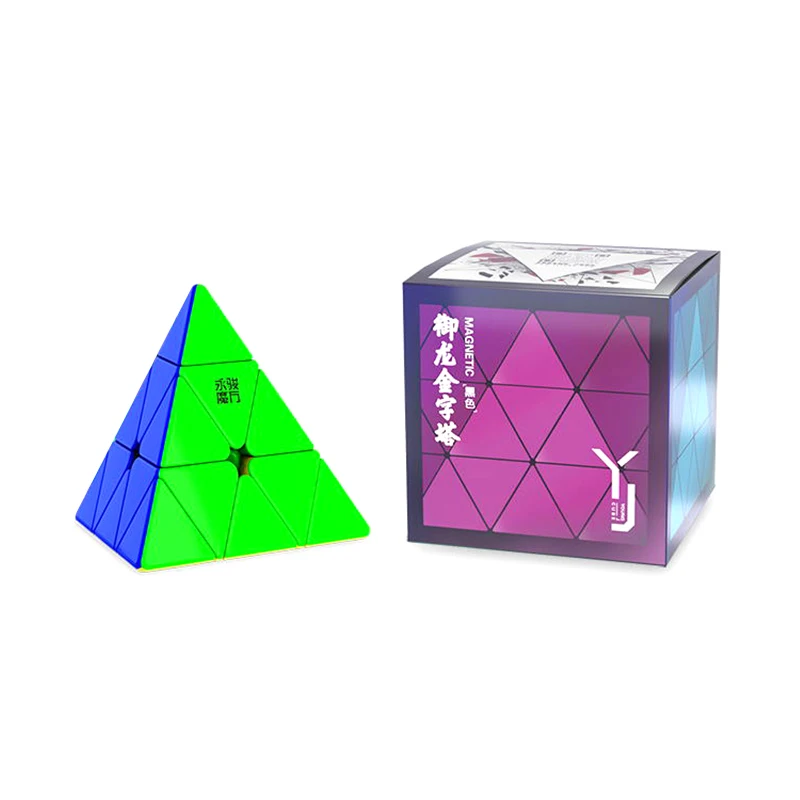 Yulong V2M Пирамида Магнитная Магическая Скорость Куб Yulong V2 Stickerless Cubo Magico профессиональная головоломка кубики обучающая игрушка для детей - Цвет: V2M Stickerless