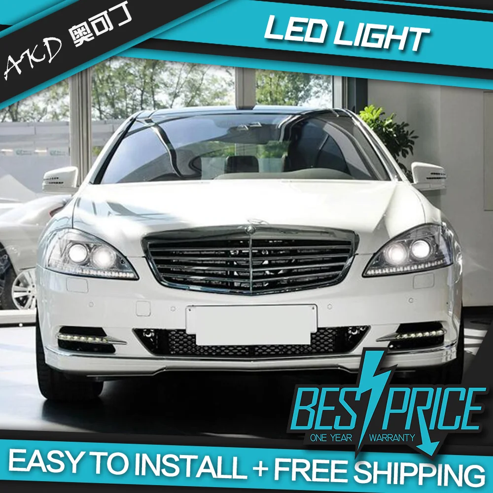 

AKD Car Styling Head Lamp for W221 Headlights 2006-2012 S300 S400 Headlight LED DRL Signal Lamp Hid Bi Xenon Auto Accessories