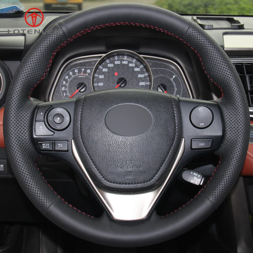 Оплетка на руль LQTENLEO из искусственной кожи для Toyota RAV4 2013-2019 Corolla 2014-2019 Auris 2013-2016 Scion