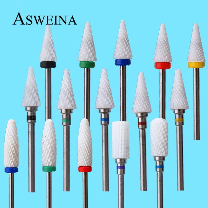 

1pc Milling Cutters Ceramic Nail Drill Bit Electric Manicure Rotary Bits For Pedicure Machine Burr Nail Art Tools Accessories