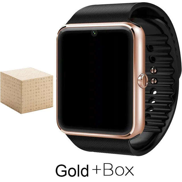 Gold Умные часы GT08 Plus, металлические часы со слотом для sim-карты, с поддержкой Bluetooth, для подключения телефона Android IOS, умные часы PK S8 - Цвет: Gold