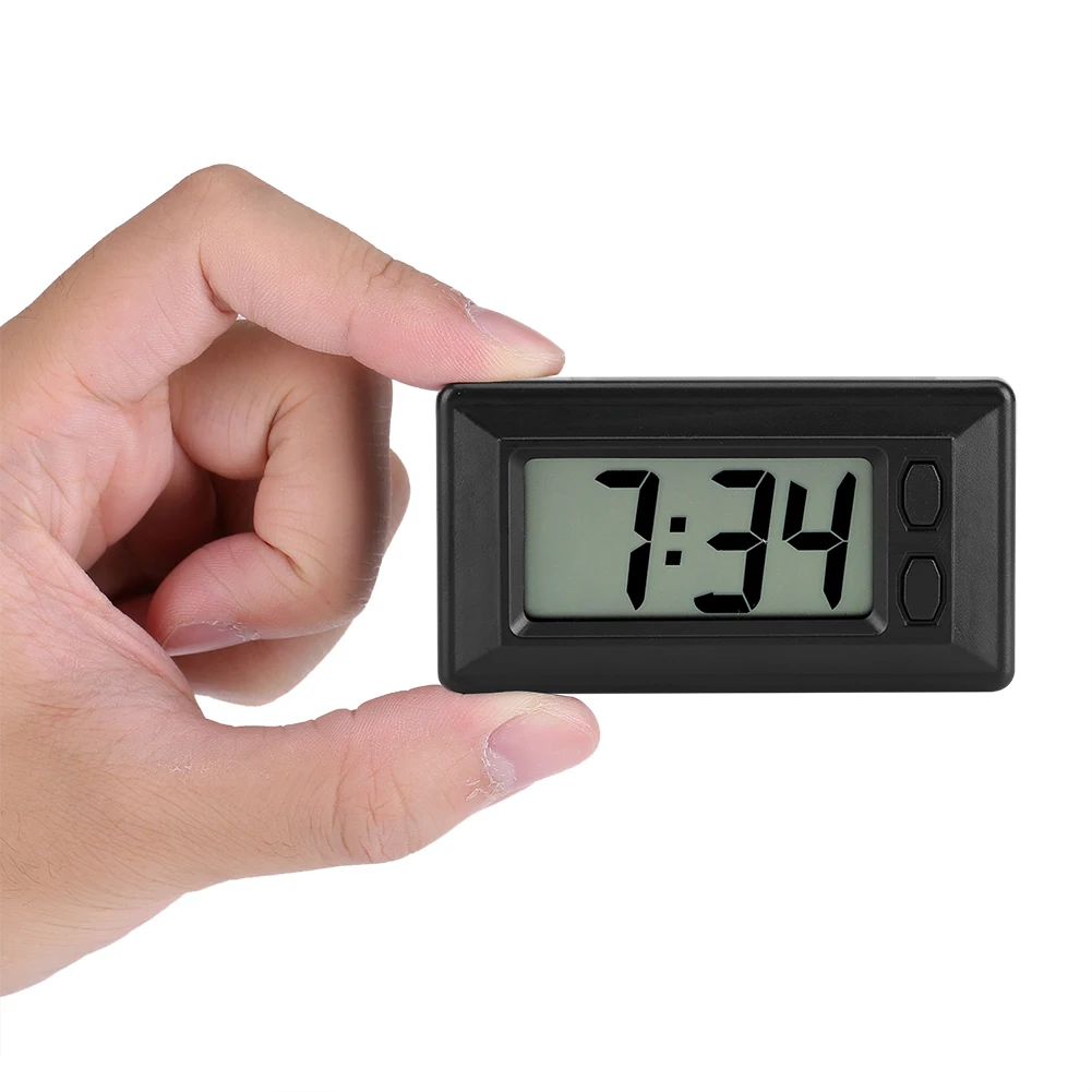 Lcd Digital Table Car Dashboard Desk Electronic Clock Date Time Ultra Thin Calendar Display For Car Motorcycle Accessory Alarm Clocks Aliexpress