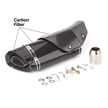 

Motorcycle Modified Carbon Fiber Exhaust Pipe with Large Four Corners Exhaust Pipe R6 RC390 GSXR750 Z900