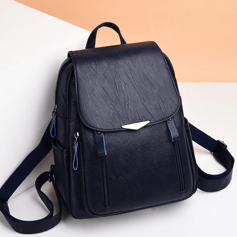 Luxury Women Pu Leather Backpacks High Quality Small Ladies Shoulder Bag Fashion Female School Bags for Teenage Girls Travel Bag
