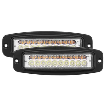 

DHBH-2X 7 Inch Dual-Color 100W Led Work Light Bar Flush Mount Flood Driving Fog Lamp