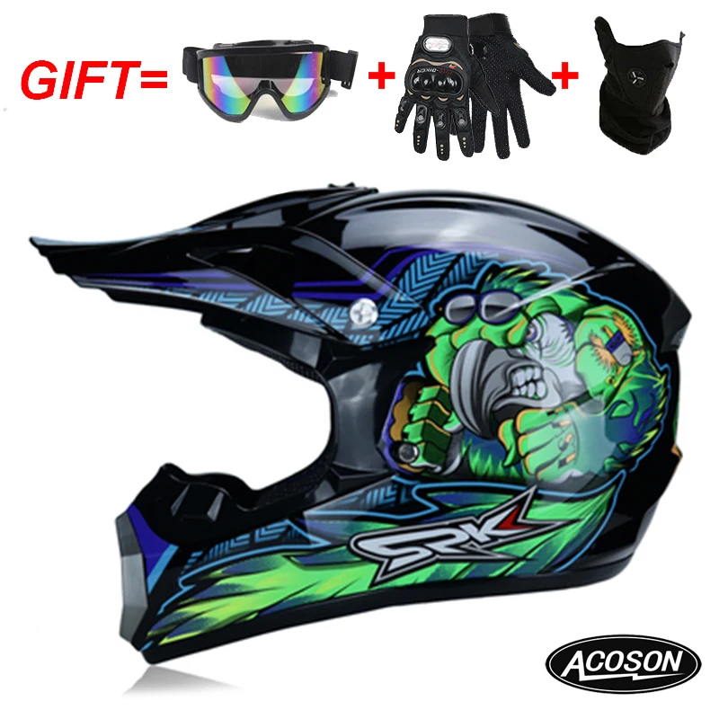 Motorcycle cross motorcycle helmet for motorcycle helmet down MTB DH off road motorcycle cross racing helmet point with goggles