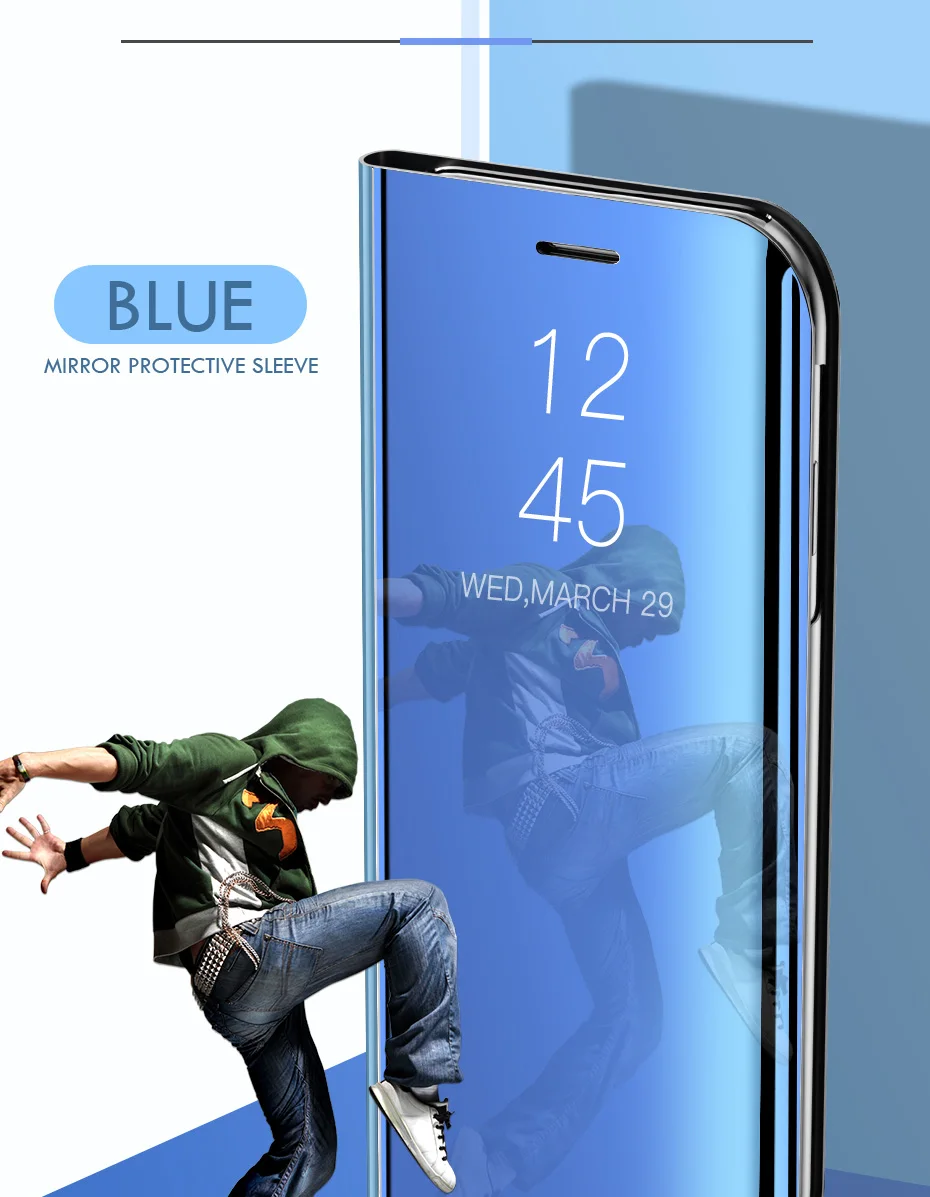 Умный зеркальный чехол для телефона LG V30 V40 Защитная подставка чехол держатель Поддержка откидная крышка