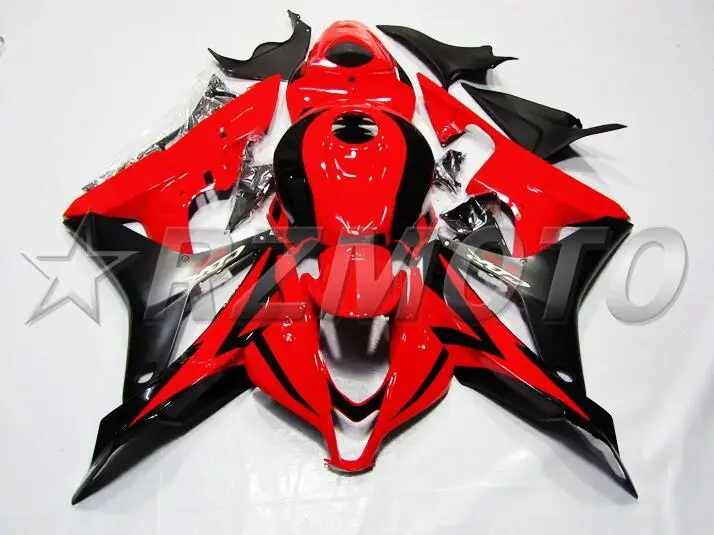 

Injection Mold New ABS Motorcycle Full Fairing Kit 100% Fit For Honda CBR600RR 600 07 08 F5 2007 2008 Fairings Red black color