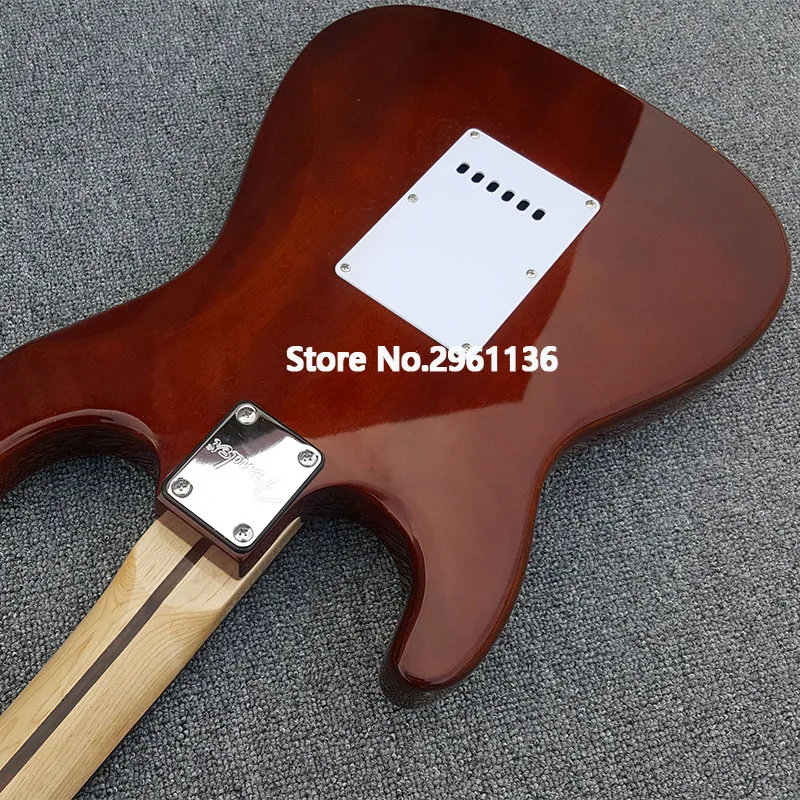 Высококачественная электрогитара, корпус Floyd-rose из красного дерева с крышкой шрама дерева