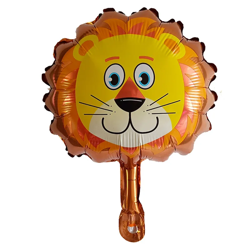50 шт. мини Ручные воздушные шары в форме животных Тигр Лев Зебра джунгли вечерние воздушные шары из фольги для детей день рождения Декор - Цвет: Коричневый