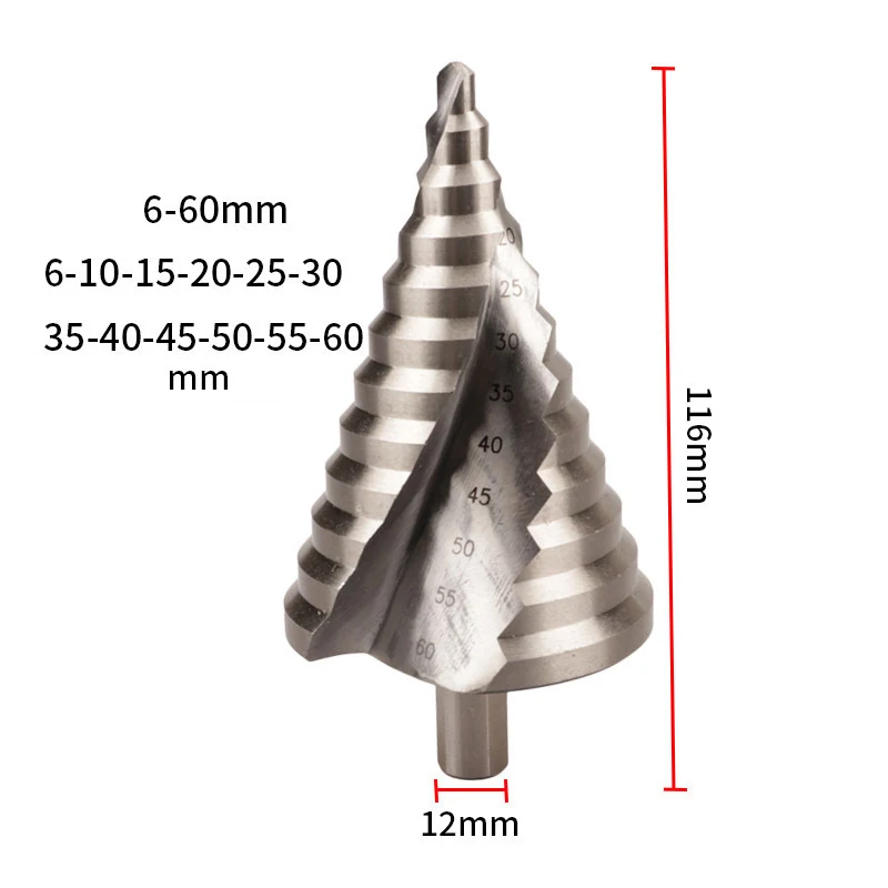 

1xHSS Large Cobalt Hole Titanium Cone Step Drill Bit Cutter Tools For Thin Steel