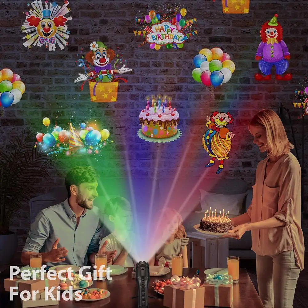 

LED Party Anime Pattern Projector For Christmas Halloween KTV 12 with Switchable Projector Slides Projector C1N5