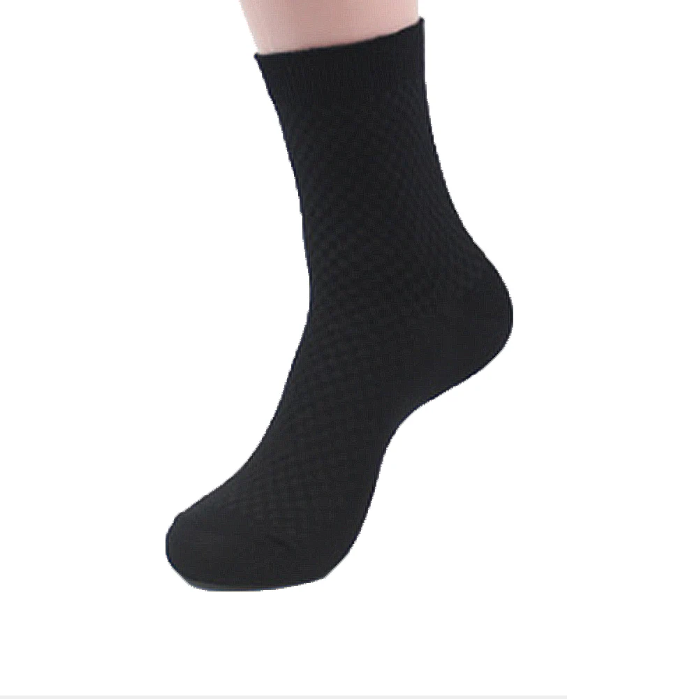 1 пара, высокое качество, мужские носки из бамбукового волокна, брендовые, новые, повседневные, бизнес, антибактериальные, дезодорирующие, дышащие, мужские, длинные носки - Цвет: Черный
