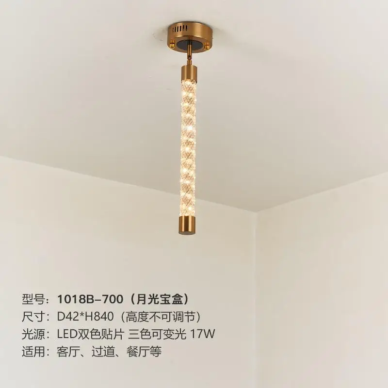 Post-modern Creative LED Pendant Lights Crystal Luxury Dining Living Room Hanging Lamp Art Bedroom Designer Home Deco Luminaires - Body Color: H84cm - A