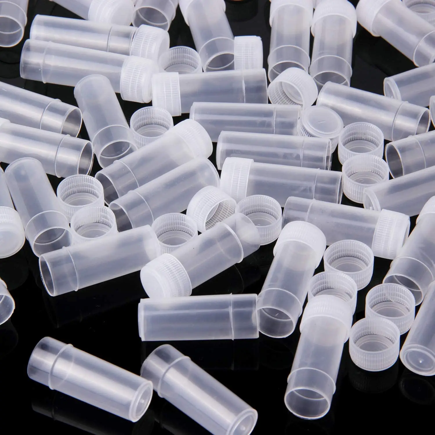 50pcs 5ml Plastic Bottle Sample Jar 5g Small Case Vials Medicine Pill
